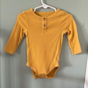 Cat & Jack Yellow Ribbed Bodysuit One Piece
